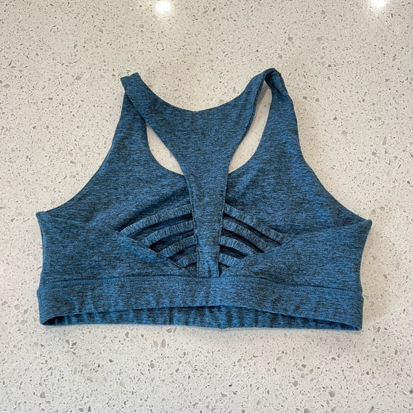 Peloton Embrace Sports Bra Heathered Teal Medium - Picture 3 of 9